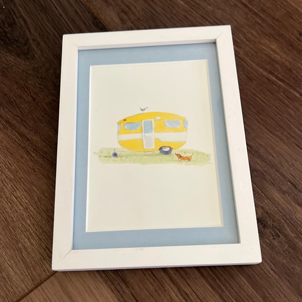 5”x7” camper art framed